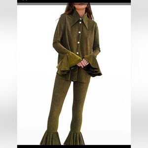 Women’s sleeper lounge suit in Saturn metallic